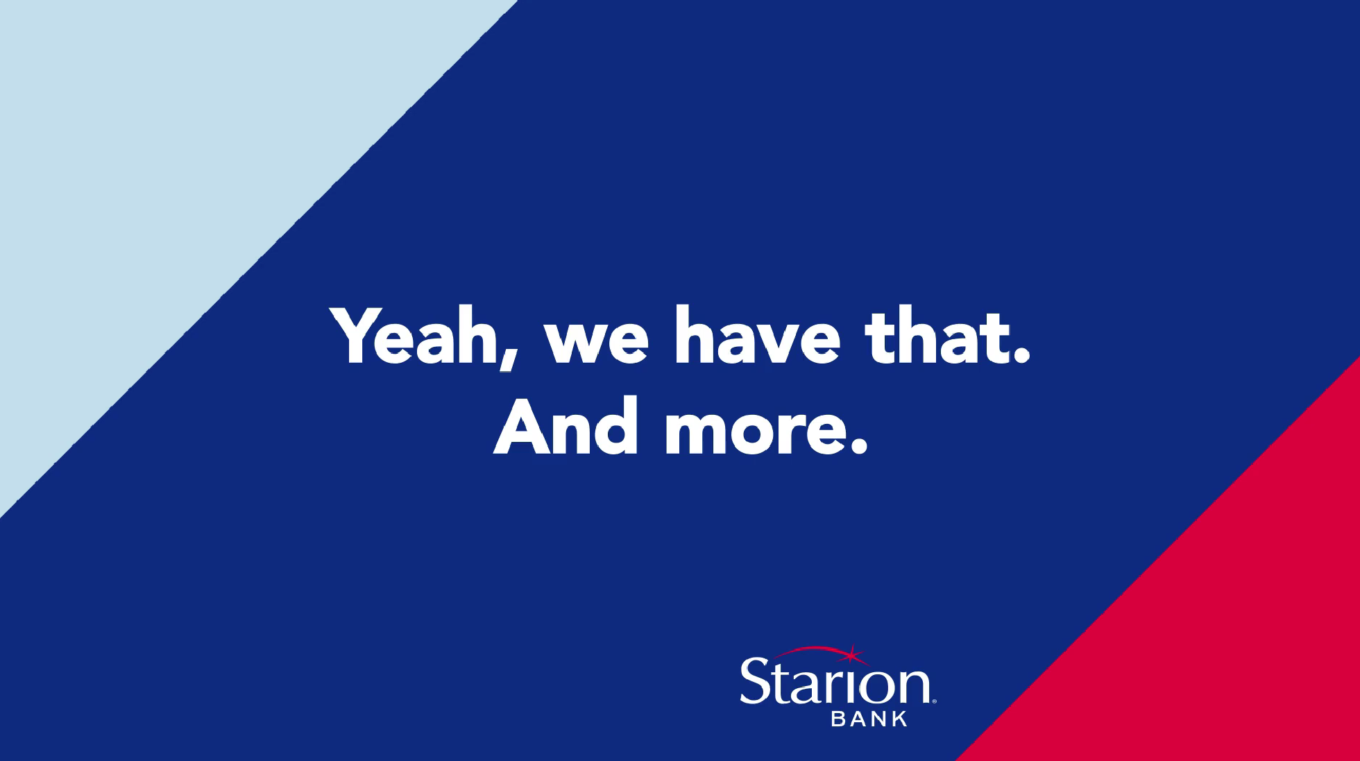Starion Bank Benefits - Yeah, we have that. And more! YouTube video thumbnail